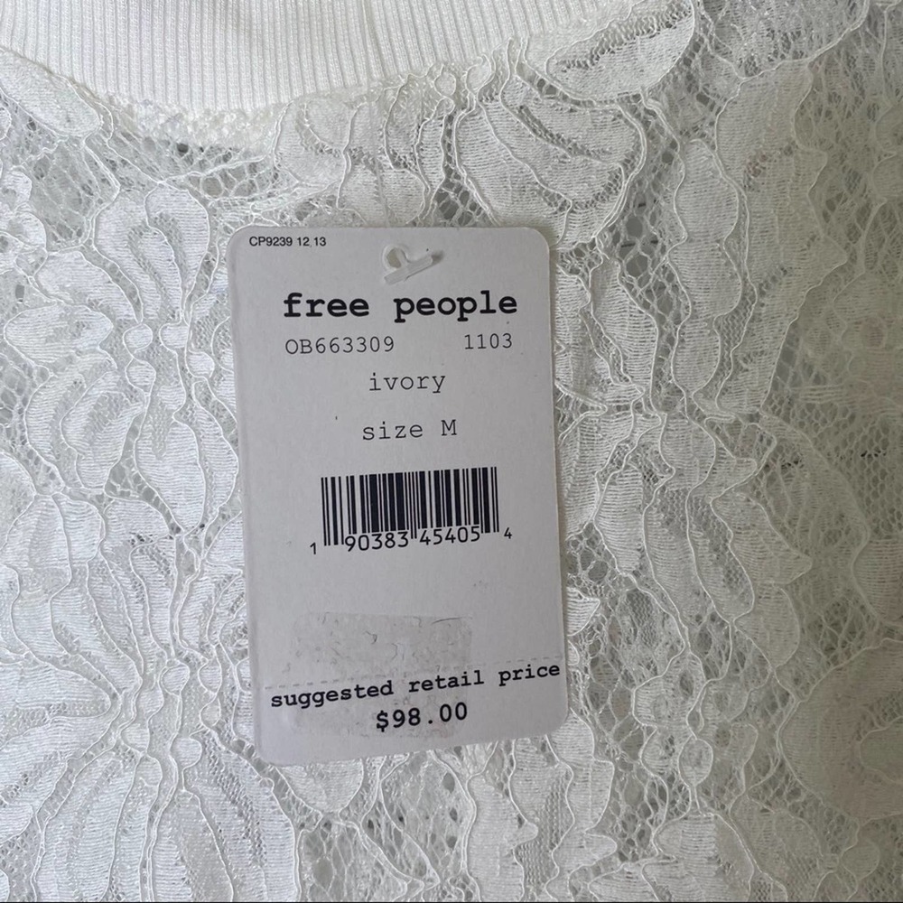 Free people NWT lace peasant blouse - Picture 5 of 7